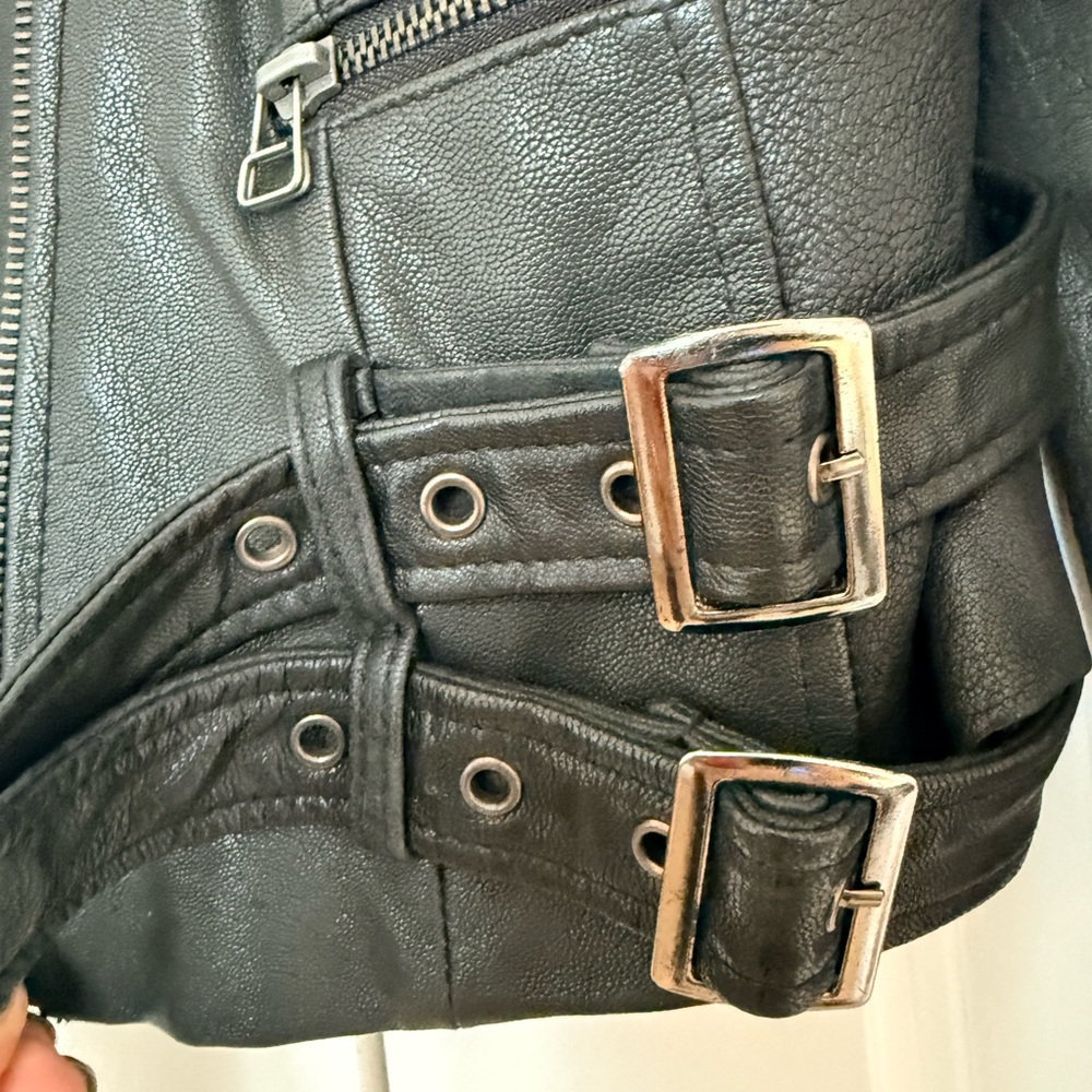 BALMAIN Runway Black Leather Biker Moto Chain Jacket 2009 Look #3 Y2K Goth Rock - Picture 11 of 16